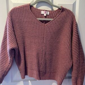 Chloe+Cryus sweater, XL,dark blush pink